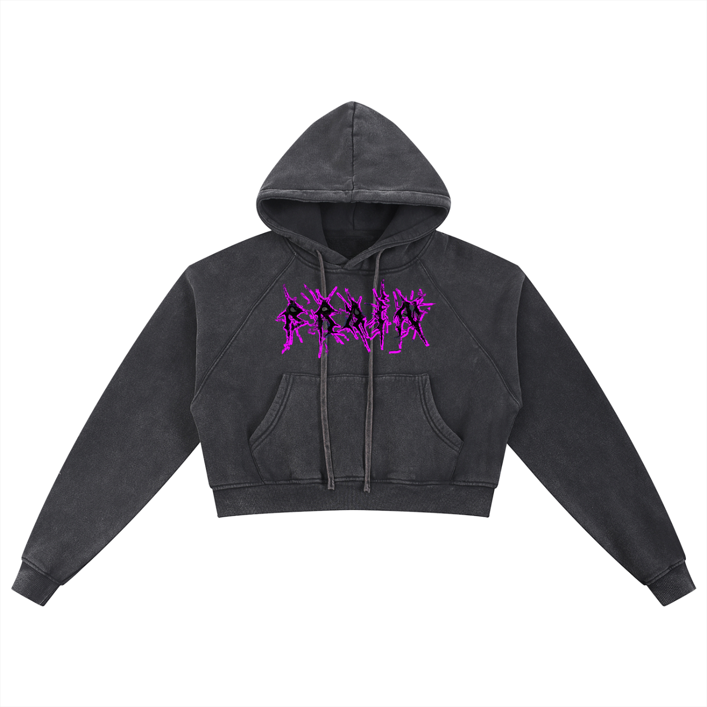PAISLEY BRAIN HOODIE WOMENS CROPPED